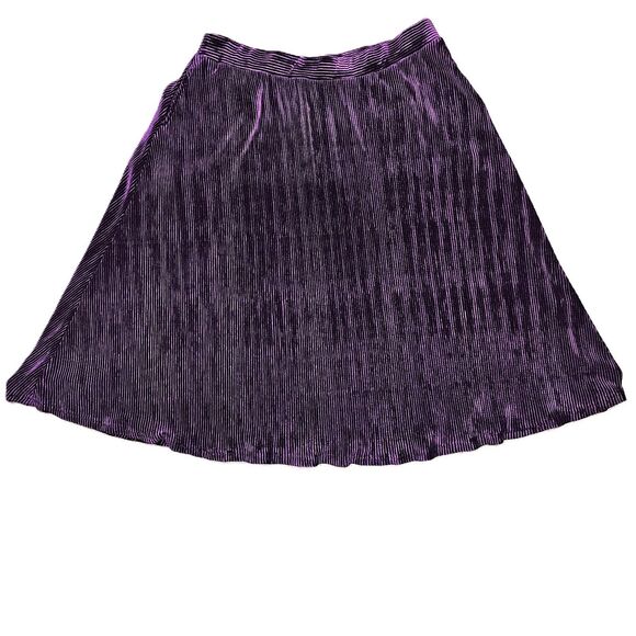 Benancy Purple Velvet Pleated Skirt 2X NWT Holiday Party Going Out Plus Size - Picture 1 of 7